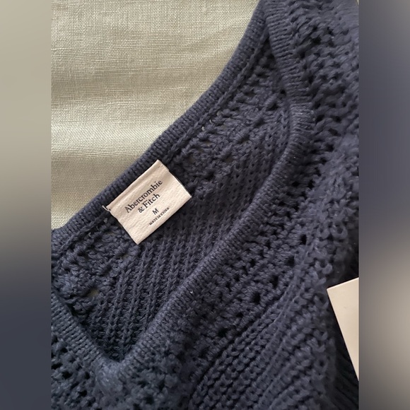 Abercrombie Crocheted Navy Tank - Picture 2 of 3